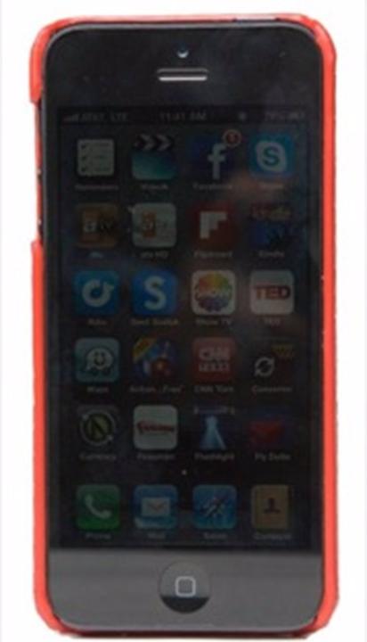 Produktbild Mapi SMYRNA LEATHER COVER für iPhone 5/5S/SE Croco Rot (Apple iPhone SE, Apple iPhone 5s, Apple iPhone 5)