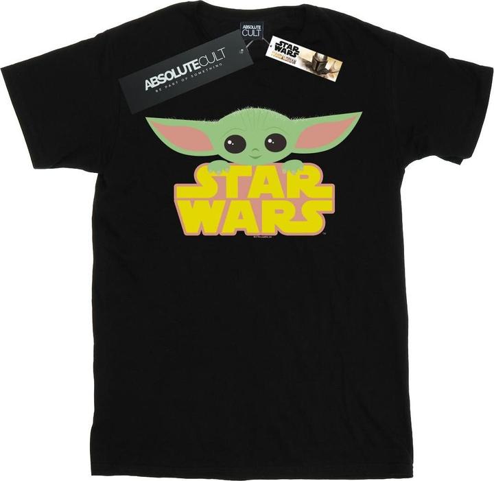 Actual product image Star Wars Mens The Mandalorian The Child And Logo T-Shirt (S)