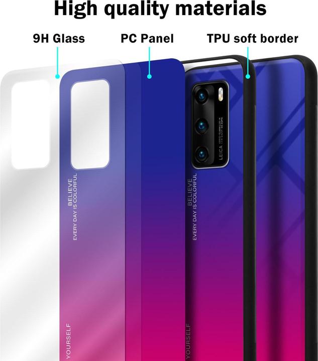 Productafbeelding Cadorabo TPU 2 kleuren glasdekking (Huawei P40)