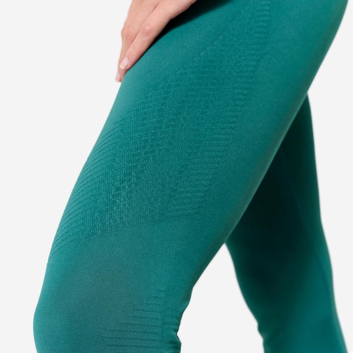 Produktbild Kimjaly Lange Leggings Yoga Zweite-Haut-Effekt hoher Bund - blaugrün (L)