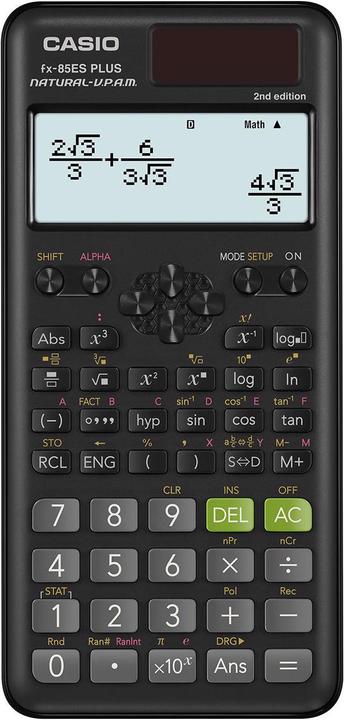 Casio FX-85ES Plus 2nd Edition (Solarzellen, Batterien)
