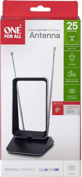 Immagine prodotto One for All Antenna di controllo automatico del guadagno DVB-T (Antenna a stilo, DVB-T / -T2)