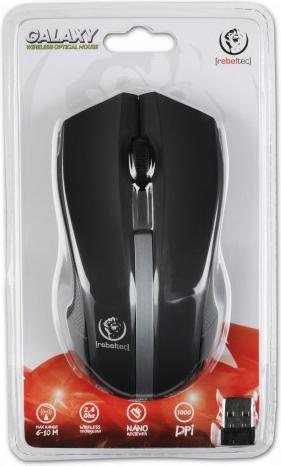 Actual product image Rebeltec wireless mouse Galaxy black/silver (Wireless)