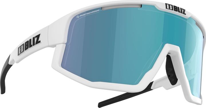 Bliz Fusion Nano Optics Matt Brown w Blue Multi Cat 1-3 (matt white, Brown w Blue Multi Photochromic)