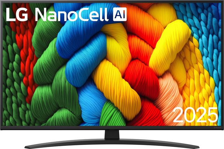 Produktbild LG 43NANO81A6A sw NanoCell LED-TV UHD,Multituner,Smart,PVR,a7,HDR (43", Nano-Cell, 4K, 2025)