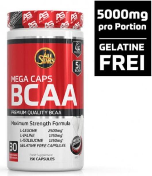 Image du produit All-Stars BCAA Mega Caps (1 pièce(s), Capsules, 177 g)