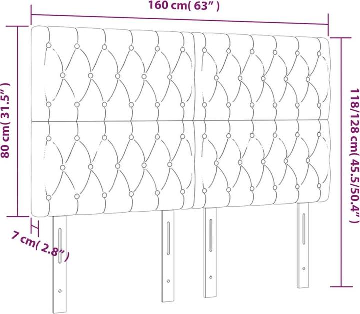 Immagine prodotto VidaXL Mathew (160 x 7 x 128 cm)