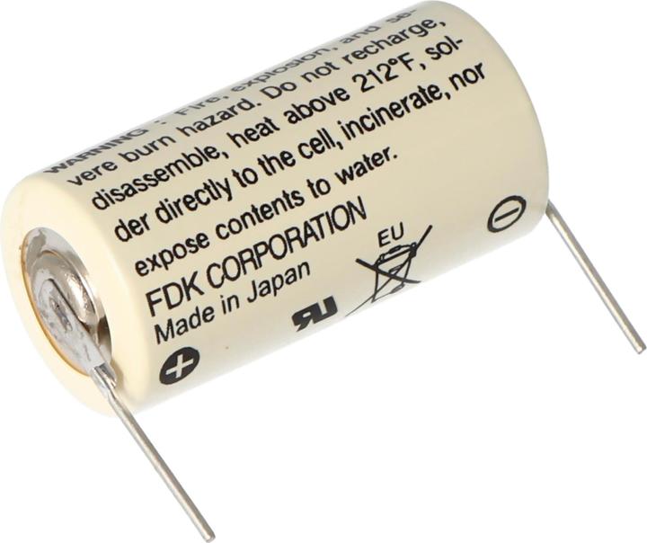 Image du produit FDK Batterie CR17335 SE Size 2/3A, mit Lötpadel (1 pcs, AA, 1800 mAh)