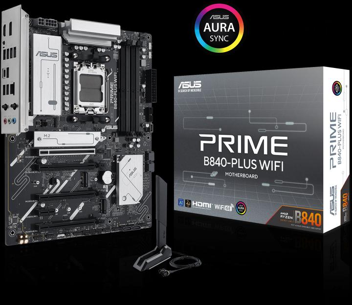 Actual product image ASUS PRIME B840-PLUS WIFI (AM5, AMD B840, ATX)