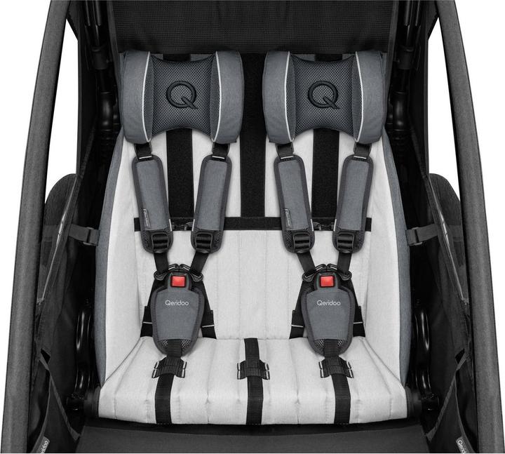 Actual product image Qeridoo Kinderfahrradanhänger Sportrex 2 Limited Edition Jeans Blue Kollektion 2023