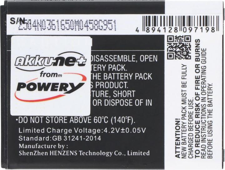 Nährwerte und Zutaten Samsung Akku Galaxy Young 2 Akku, SM-G130, EB-BG130ABE