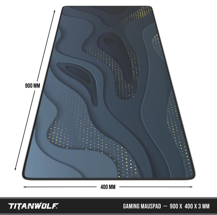 Image du produit Titanwolf Tapis de souris de jeu, 900 x 400mm XXL Speed Gaming Mousepad, Tapis de souris Très grande surface (XXL)
