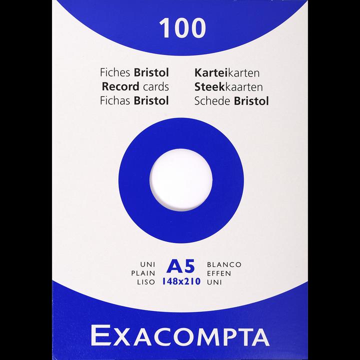 Image du produit Exacompta Fiches, à partir de 5 pièces (A5, 205 g/m², 100 x)