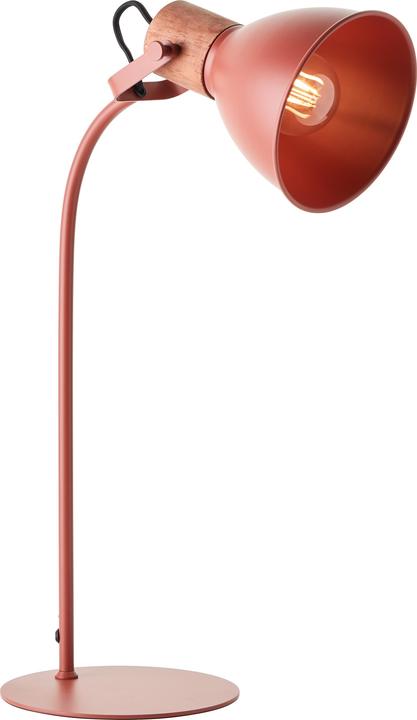 Immagine prodotto Brilliant Lampada da tavolo Erena 52cm rosso metallo/legno cavo interruttore intermedio 1x A60 (E27)