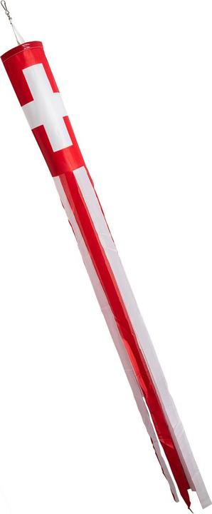 Actual product image Keller Fahnen Windsack Schweiz mit Streifen Tricopolyester 152 cm