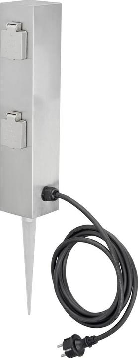 Productafbeelding Ledino 4-polige zuil met Connect S4 grondpin, roestvrij staal buiten (4 x)