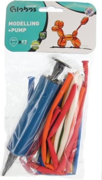 Actual product image Globos 12 modelling balloons - incl. pump - 1 set