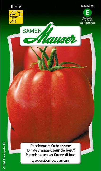 Produktbild Samen Mauser Fleischtomate Ochsenherz (Cuore di Bue) (Gemüsesamen)