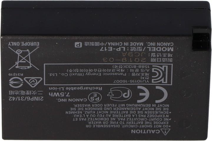 Immagine prodotto Canon Batteria LP-E17, BG-E18, EOS M3, EOS M5, EOS 250D, EOS 760D (Accumulatore di carica elettrica)