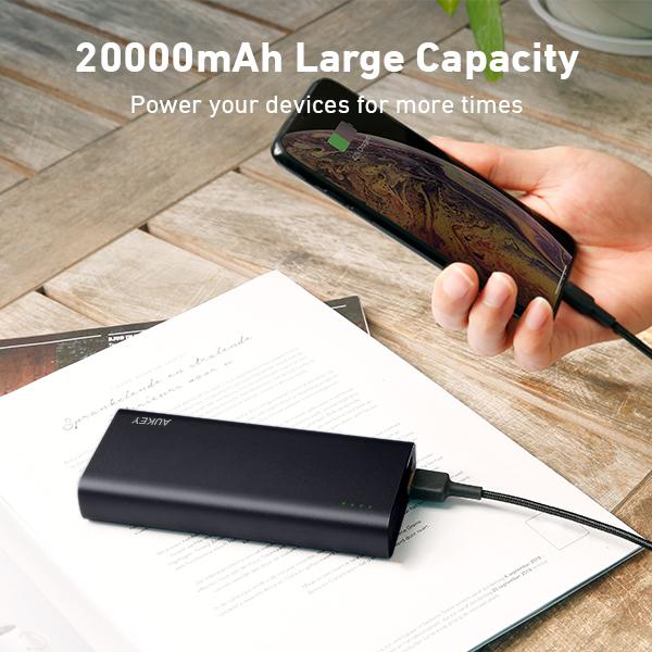 Immagine prodotto Aukey Powerbank PB-XD13 (20000 mAh, 18 W, 77 Wh)