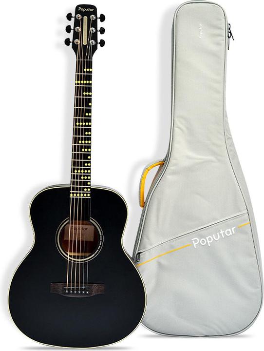 Image du produit Popu Music Guitare western Poputar T2 (Guitare occidentale, Rosewood (matériau de pont), Épicéa (table d'harmonie), Acajou (matériau arrière), Acajou (matériau latéral), Acrylonitrile butadiene styrene (ABS) (matériau de la planche à doigts))