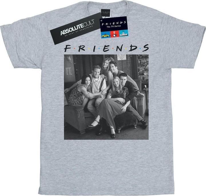 Actual product image Friends Mens Black And White Photo T-Shirt (L)