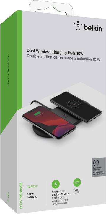 Produktbild Belkin Dual Wireless Charging Pad mit Netzteil (10 W)