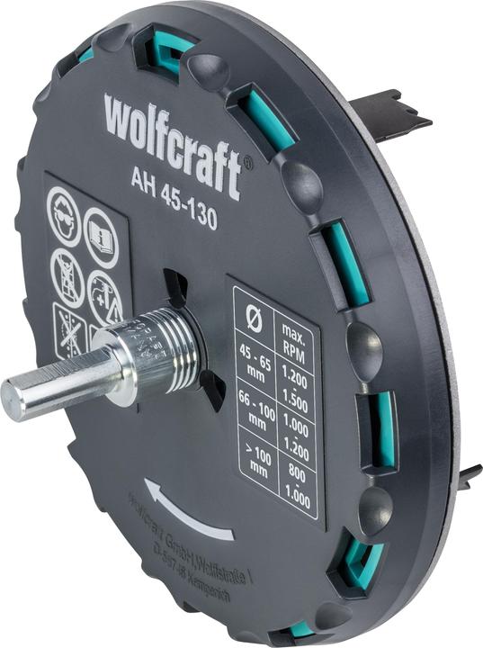 Actual product image wolfcraft Lochsäge verstellbar, Ø 45-130 mm (45 mm, 130 mm)
