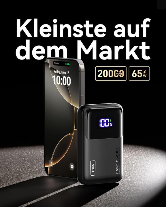 Actual product image INIU Mini Powerbank für Laptop & Handy (20000 mAh, 65 W)