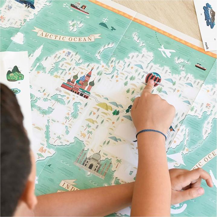 Produktbild Poppik Sticker Lernposter Weltreise