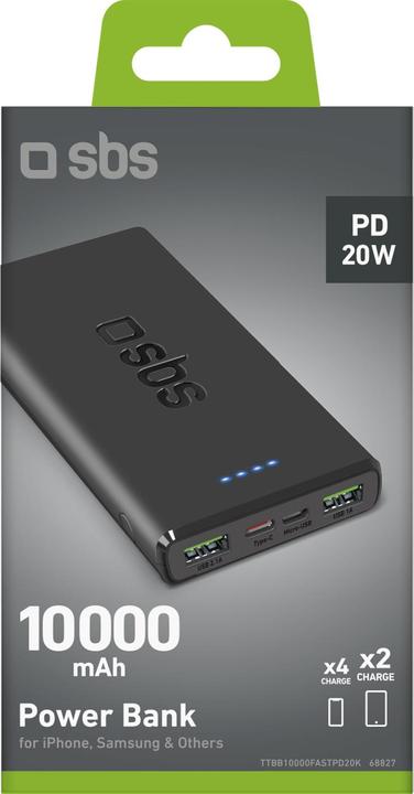 Produktbild SBS Power Bank (10000 mAh, 20 W, 37 Wh)