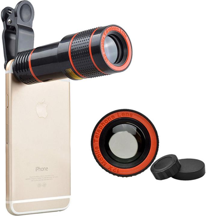 Produktbild PhoneLook Smartphone Kamera Objektiv Teleskopclip 12 fachen optischen Zoom