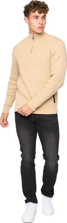Actual product image Crosshatch Mens Havaline Knitted Quarter Zip Pullover (XL)
