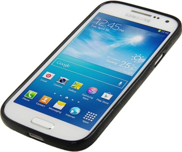 Produktbild König Design Schutzhülle Punkte TPU Case für Handy Samsung Galaxy S4 mini i9190 schwarz/violett (Samsung Galaxy S4 mini)