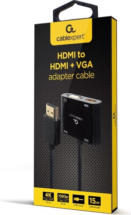 Image du produit Gembird HDMI mâle vers HDMI femelle + VGA f (HDMI, VGA, 210 cm)