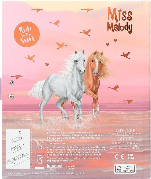 Produktbild Depesche Miss Melody (15 x 18 cm, Liniert, Harter Einband)
