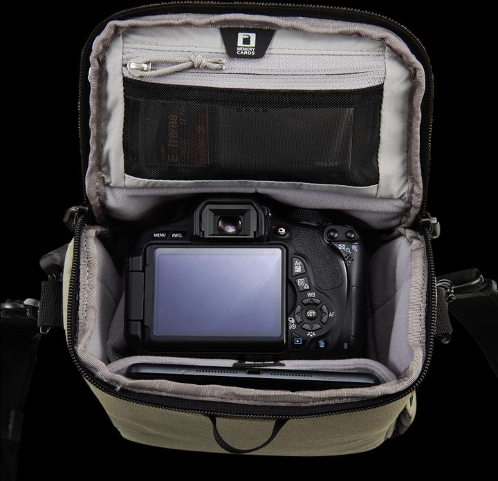 Actual product image Pacsafe Camsafe Z6 Camera & Tablet Case Slate Green (Camera shoulder bag)