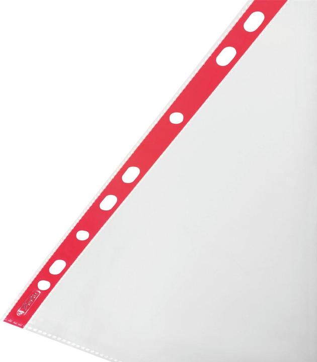 Produktbild Herlitz Broschürenhülle, DIN A4, glasklar, farbiger Aussenrand 0,070 mm, aus PP-Folie (A4, 50 x)