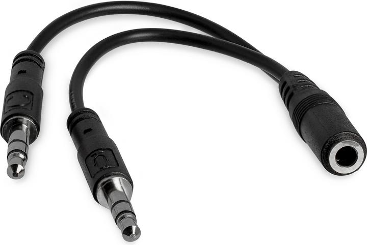 Actual product image StarTech 3,5mm Audio Jack Y Cable - Headset Splitter - 1 x 3,5mm (female) 2 x 3,5mm (male) (Splinters)