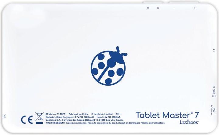 Actual product image Lexibook LexiTab Master 7 inch tablet with educational content and Super Mario protective cover FR Version (7", 1 GB, Super Mario)