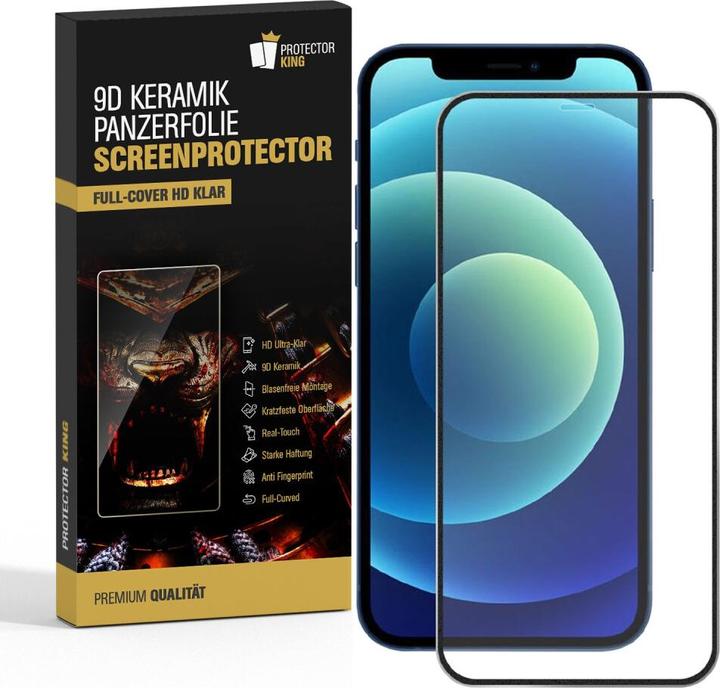 Actual product image Protectorking 3x Ceramic-Glass Full Cover HD Klar (3 Piece, Apple iPhone 12 Pro Max)