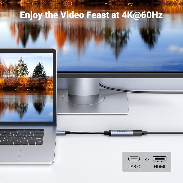 Image du produit Ugreen Adaptateur USB-C vers HDMI (USB-C, HDMI, 10 cm)
