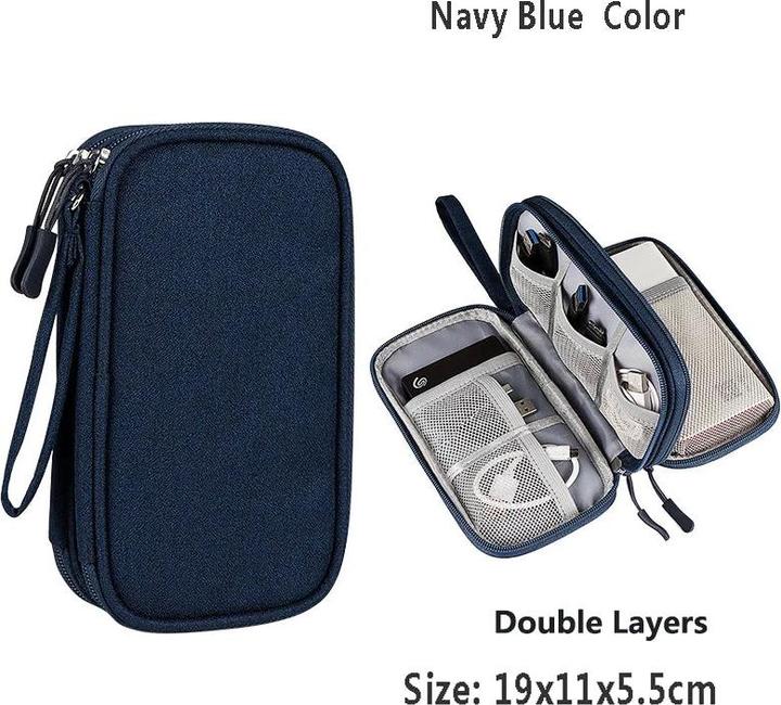 Only-Bags.Store Cable bag, electronic bag, organiser for electronic accessories, portable cable organiser (Case)