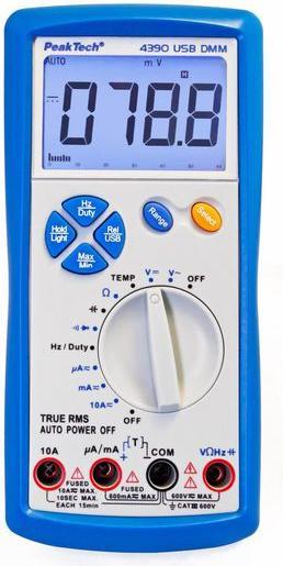 Immagine prodotto Peaktech Multimetro digitale TRMS AC 6000 cifre 600 VAC 600 VDC 10 ADC ( 4390) (CAT III 1000V)