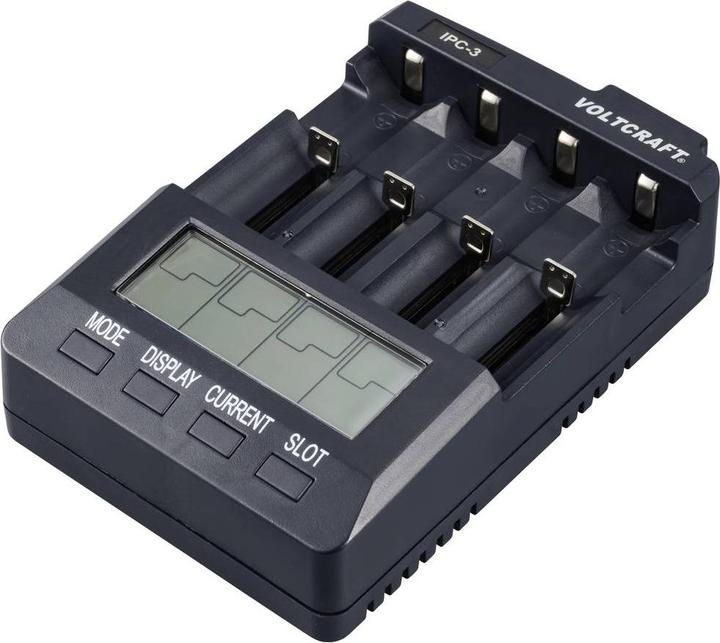 Produktbild Voltcraft Rundzellen-Ladegerät IPC-3 (1 Stk., 14500, 18650, AA, CR123A, Ladegerät ohne Akku)