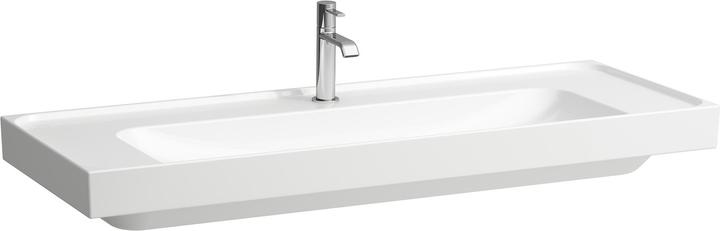 Produktbild Laufen Meda Waschtisch, unterbaufähig, 1200x460mm, Ablage beidseitig, 2 Hahnlöcher, ohne Überlauf (1270 mm, 240 mm)