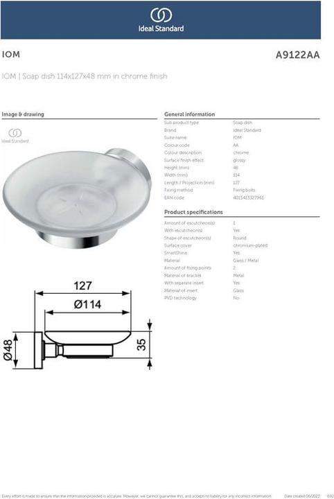 Immagine prodotto Ideal Standard Vetro satinato IOM