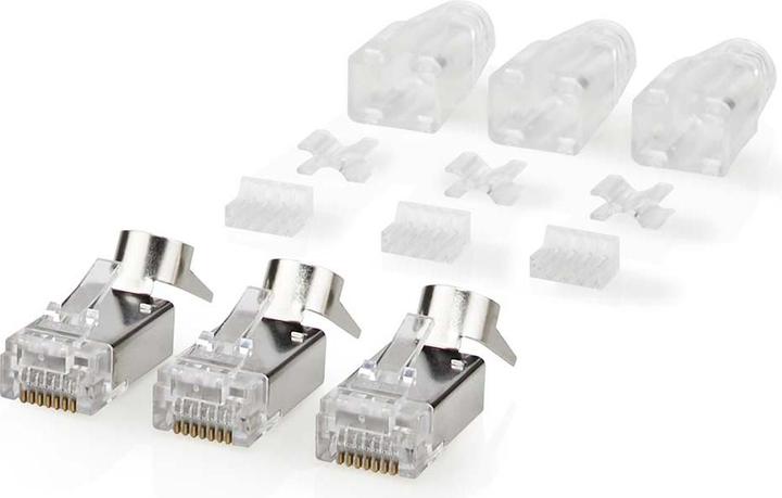 Produktbild Nedis RJ45-Stecker | RJ45 Pass Through | Festes/verseiltes FTP CAT7 | Gerade | Vergoldet | 10 Stück (F/UTP, CAT7)