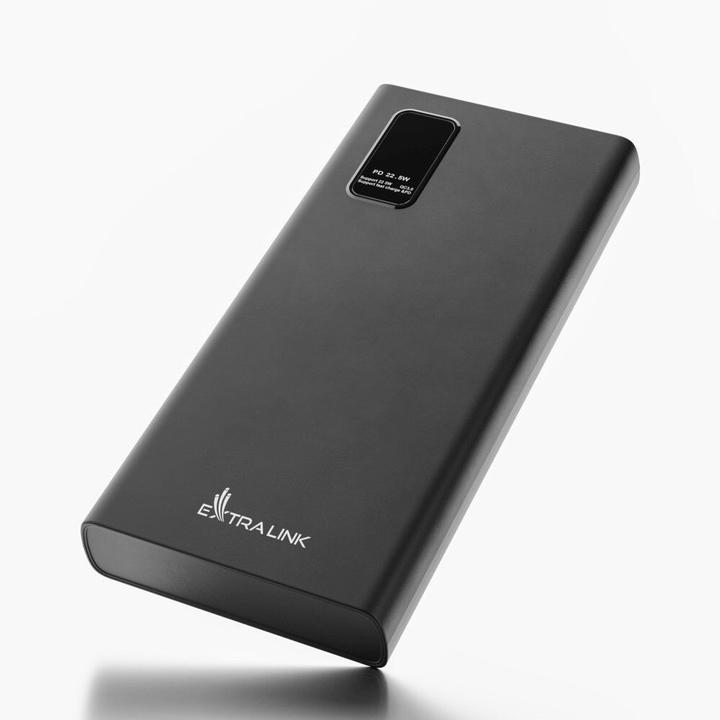 Produktbild Extralink EX.19485 power bank Lithium Polymer (LiPo) Black (10000 mAh, 22.50 W, 37 Wh)