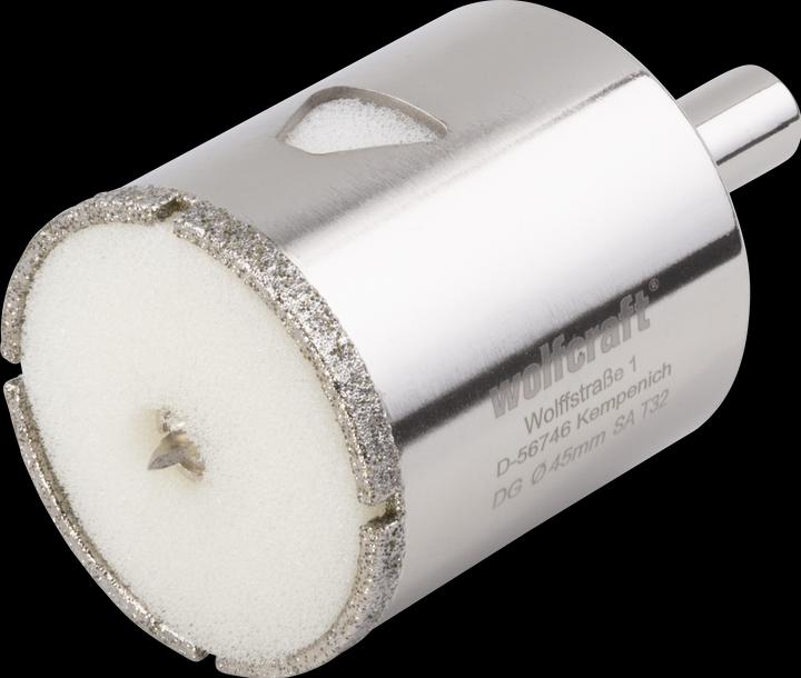Produktbild wolfcraft wolfcraft 1 Diamantbestr. Bohrkrone m.Schaft ø45mm (45 Millimeter)